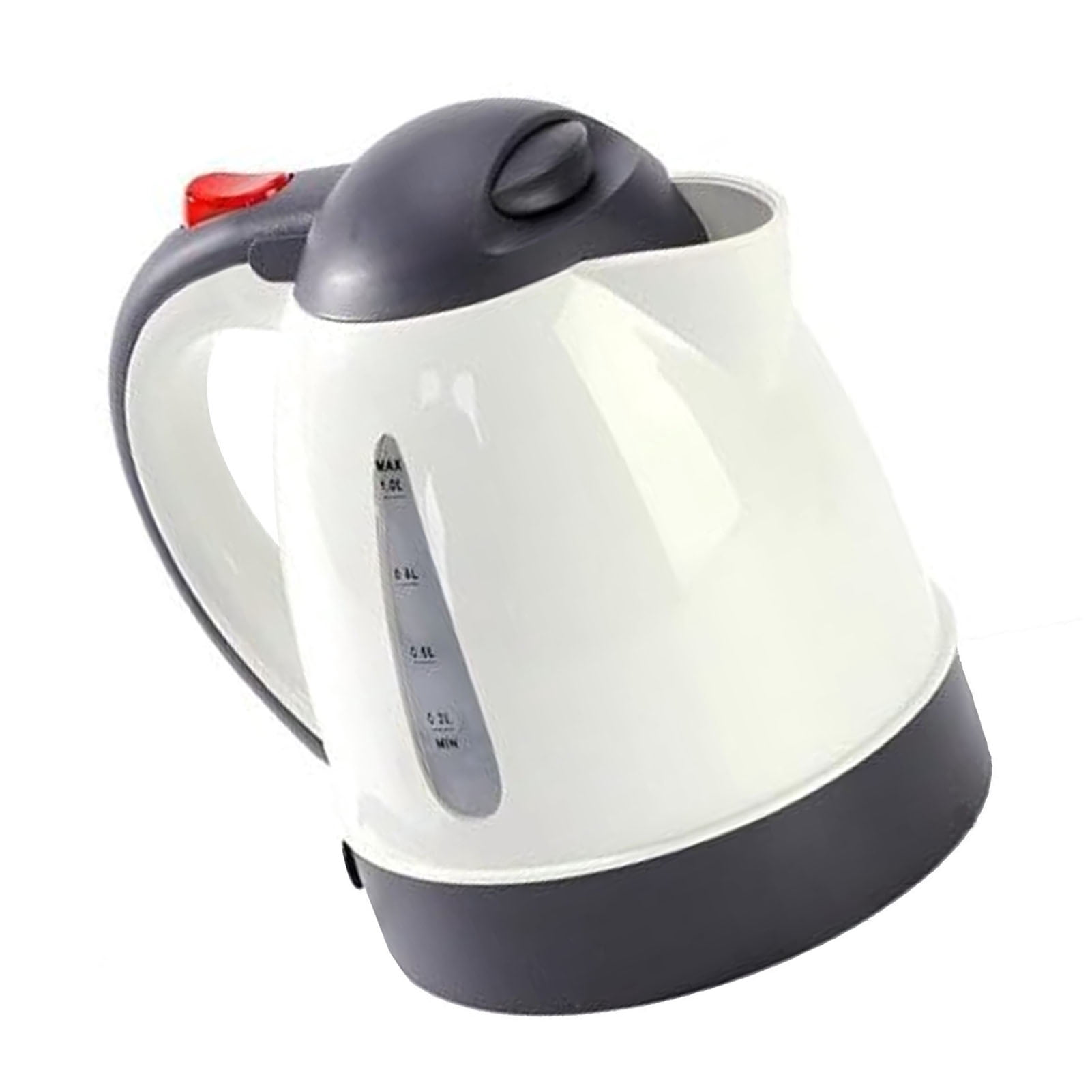 Kettle 250W Portable Car Electric Kettle Truck Heated Water Tea Coffee Kettle Auto Shut Off for Road Trip 1000ml Beige