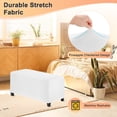 thumbnail image 2 of Funda de Ottoman Rectangular Estirable Uxcell 14" x 40" x 15" Protector de Funda para Puff para Sala de Estar/Interior [Blanco], 2 of 7