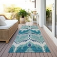 thumbnail image 6 of Addison Rugs Chantille Indoor/Outdoor Transitional Ikat Teal Washable Runner Rug, 2'3" x 7'6", 6 of 6