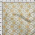 thumbnail image 4 of oneOone Viscose Chiffon Orange Fabric Asian Tile Traditional Craft Projects Decor Fabric Printed By The Yard 42 Inch Wide, 4 of 4