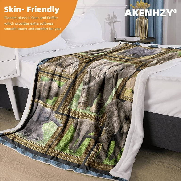 Elephant print throw blanket hotsell