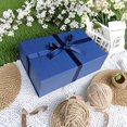 thumbnail image 5 of Caja de regalo YINUOYOUJIA 35x23x11 cm azul con cinta y tarjeta, 5 of 5