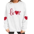 thumbnail image 5 of Valentines Sweatshirts For Women Crewneck Pullovers Love Heart Graphic Sweat Shirt Cute Sweatshirt Long Sleeve Tops, 5 of 9