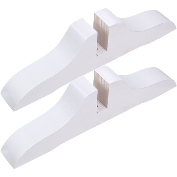Raindrops White Wooden Room Divider 2-Piece Set with Stable Feet for Home Privacy, Space Separation, and Decorative Use