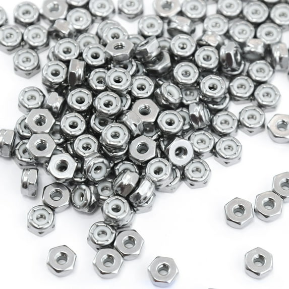 Red Hound Auto 80 Nylon Insert Lock Nut Set Number 6 Diameter Hole Size for Bolt or Threaded Stud 304 SS Stainless Steel Corrosion Resistant 32 Standard Coarse Thread