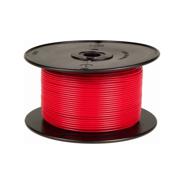 WirthCo Primary Wire 81066 1 Conductor; Multi-Strand; 12 AWG; Red; 100 Foot Spool; PVC Insulation/Copper Conductor