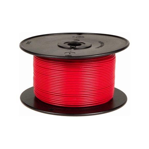 WirthCo Primary Wire 81066 1 Conductor; Multi-Strand; 12 AWG; Red; 100 Foot Spool; PVC Insulation/Copper Conductor
