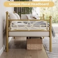 thumbnail image 5 of Twin Size Daybed Frame, Heavy Duty Metal Sofa Bed Frame with Strong Metal Slats, Day Bed for Living Room, Bedroom, Gold, 5 of 7