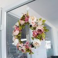 thumbnail image 4 of Guirnalda de peonía de plástico guirnalda de flores falsas artificiales decoración colgante de pared adorno de puerta colorido AweSitey HA9079-00B, 4 of 6