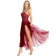 thumbnail image 4 of iEFiEL Womens Sequins Lyrical Ballet Dance Dress Leotard Flowing Fully Lined Dance Outfit, 4 of 7