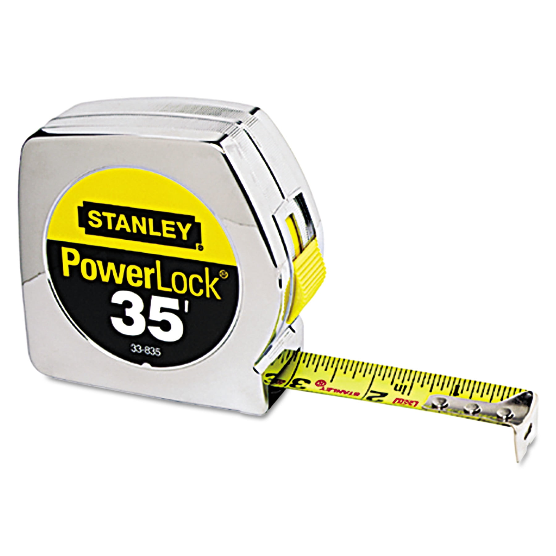 STANLEY Tape Measure 30 ft x 1 in.Yellow Meter Lockable Measuring Hand Tool 