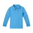 thumbnail image 4 of Lumtrix Girls Long Sleeve Polo Shirt Dressy Spring Summer Collared Uniform Loose Fit Solid Tops Blue 150, 4 of 5