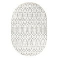 thumbnail image 3 of JONATHAN Y MOROCCAN HYPE 4 x 6 Oval Area Rug, Boho Vintage Diamond - Cream/Gray, MOH101B-4OV, 3 of 4