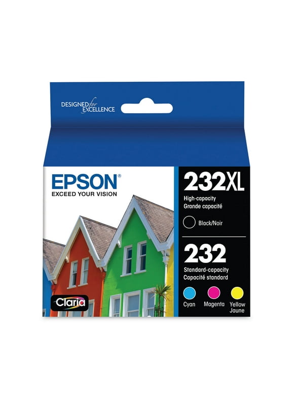 EPSON 232 Claria Ink High Capacity Black & Standard Color Cartridge Combo Pack (T232XL-BCS) Works with WorkForce WF-2930, WF-2950, Expression XP-4200, XP-4205