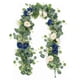 thumbnail image 2 of Guirnalda de flores artificiales de seda con camelias | Enredadera floral artificial para decoración de bodas, centros de mesa para fiestas, caminos de mesa y decoración de paredes del hogar, 2 of 6