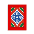 thumbnail image 1 of Talavera Style Pattern Decorative Picture Display Art Red Photo Frame, 1 of 4