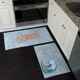 thumbnail image 1 of US States Design Non Skid Washable Kitchen Mats & Rugs Set of 2 - Multipurpose Low Pile Area Rugs - Set of 44 x 24 and 31.5 x 20 Inches Floor Mats, 1 of 7