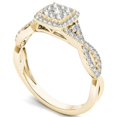 thumbnail image 2 of 1/2 Carat T.W. Diamond Criss-Cross Shank Halo 10kt Yellow Gold Engagement Ring, 2 of 5