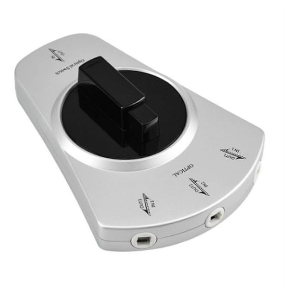 1 to 3 Digital Audio Optical Fiber Cable Toslink 3-Way Selector Switch Splitter Adapter for DVD CD P