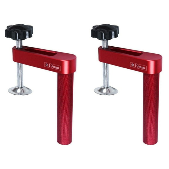 2X Woodworking Quick Acting Hold Down Clamp,Woodworking Bench Dog Clamp Fast Fixed Clip Tools for 19MM Holes,2 x Woodworking Acting Hold Down Clamp,Red