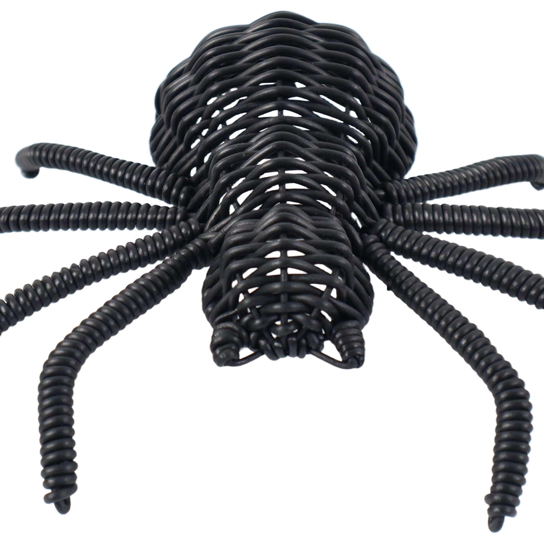 Woven Spider Decoration, Black, 8" x 7", Halloween by Way To Celebrate