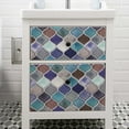 thumbnail image 3 of Walplus Peel and Stick Backsplash Arabesque Green and Blue 3D Tile Decals 8 Sheets 11" x 8", 3 of 7