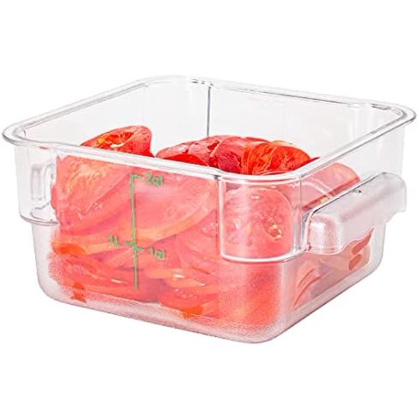 Met Lux 2 Quart Brine Bucket, Square Marinating Container With Volume