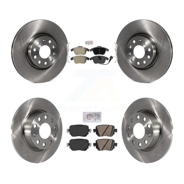 Transit Auto Front Semi-Metallic Rear Ceramic Pads and Disc Brake Rotors Kit for Car Volkswagen Passat K8A-103667