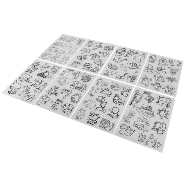 Papel termorretráctil Bling Bling 8 piezas Láminas termorretráctiles de plástico retráctil