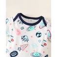 thumbnail image 4 of KIMI BEAR Infant Baby Boys Romper 18-24 Months Summer Clothing 2 Packs Short Sleeves Bodysuit Rockets Print One Piece Jumpsuits Clothes Multicolor, 4 of 9