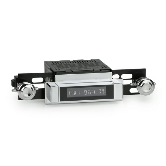 Apache Radio with Installation Bezel, Chrome Knob Kit and Vintage Overlay Compatible with 1954 Chevrolet Truck