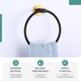 thumbnail image 3 of Angle Simple Towel Ring Swivel, Stainless Steel Hand Towel Holder Rack for Bathroom, Black and Gold, 3 of 8