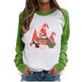 thumbnail image 2 of Pntutb moda mujer estampado o-cuello pulóver tops manga larga cómoda blusa sudadera Pntutb Pntutb-7876, 2 of 4