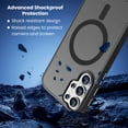 thumbnail image 4 of Entronix Magnetic Case for Galaxy S26 Ultra, Frosted Matte Back Shock-Absorbent Protective Cover, Black, 4 of 5