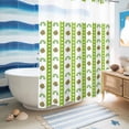 thumbnail image 5 of No Hook Shower Curtain, Saint Patrick's Day Shower Curtains for Bathroom with See Through Top Window, Rainbow Clovers Green Striped Dots Waterproof & Washable Bath Curtain Extra Long 72"x84", 5 of 9