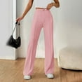 thumbnail image 4 of Women's Elastic Button Knit Wide Leg Loose Fit Casual Pants - Comfortable, Versatile & Machine Washable, 4 of 4