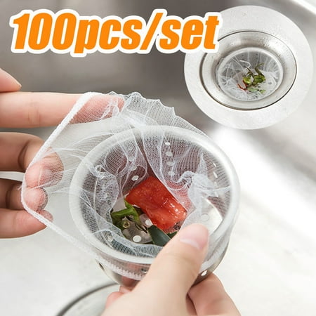 

Travelwant 100Pcs/Set Kitchen Sink Strainer Mesh Bag Sink Strainer Bag Disposable Mesh Filter Bags for Sink Drain for Collecting Kitchen Food Waste Leftover Garbage