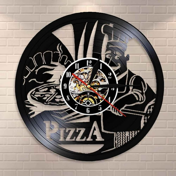 Pizza Time Wall Watch Pizzeria Gastronome Wall Sign Pizza House Pizza Maker Wall Clock Pizza Kitchen Wall Clock Modern Design