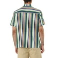 thumbnail image 3 of Lars Amadeus Men's Button Down Point Collar Short Sleeve Vertical Striped Shirt, 3 of 6