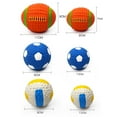 thumbnail image 7 of SPRING PARK High Elastic Pet Spot Soccer Ball Colorful Cotton Stuffed Latex Squeaker Dog Toy Rugby, 7 of 7