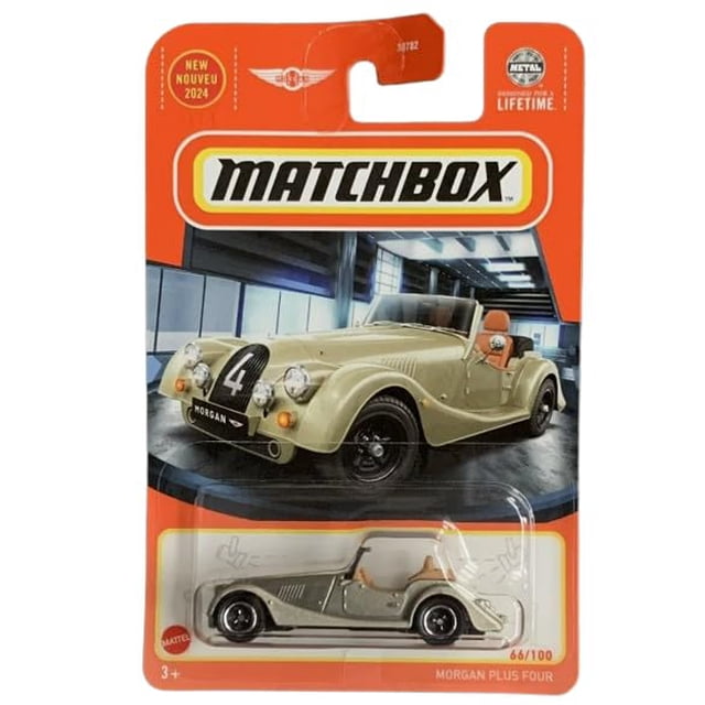 Coche Matchbox Morgan Plus Four Gold fundido a escala 1:64