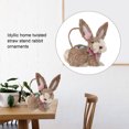 thumbnail image 2 of Easter Straw Woven Bunny Furniture Hand-woven Rabbit Animal Adornment Craft, 2 of 6