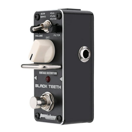 AROMA ABT-3 Black Teeth Vintage Distortion Electric Guitar Effect Pedal Mini Single Effect with True