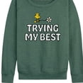 thumbnail image 3 of Peanuts - Trying My Best  - Women's French Terry Pullover Sweatshirt, 3 of 6