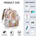 thumbnail image 6 of Pomeranian Dog and Flower Floral Backpack for School,Cute School Bag,Schoolbag with Adjustable Shoulder Straps & Padded Back,15"x11.42"x5.5", 6 of 6