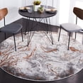 thumbnail image 2 of SAFAVIEH Craft Kaelee Abstract Area Rug, 6'7" x 6'7" Round, Grey/Orange, 2 of 8