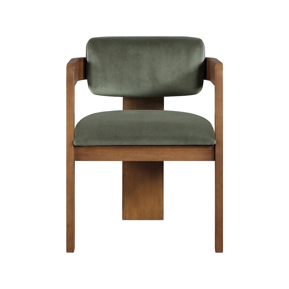 Meridian Furniture Sacha Green Velvet Dining Chair, Set of 2