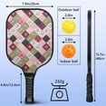 thumbnail image 4 of Pickleball Paddles Set,Pioneer Flower Floral Print Pattern Fiberglass Surface Pickleball Racket Set with 2 Indoor Outdoor Pickleball Balls and Pickleball Bag,Pickle-ball Equipment, 4 of 6