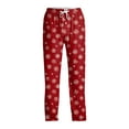 thumbnail image 4 of Fabrcox Christmas Snowman Printed Slim Fit Pajama Pants for Men Fall Spring Elastic Waist Drawstring Lounge Bottoms Straight Leg Casual Comfy Sleepwear with Pockets Vermilion L, 4 of 4