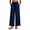 AB478 Navy, variant on Tisuna Linen-Cotton Pants For Women High Waisted Wide Leg Trousers With Boho Style Comfortable Fashion Ladies Beach Vacation Loose Pants Black Size L